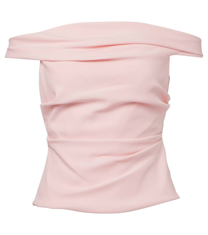 Photo: The Sei Draped off-shoulder crêpe corset