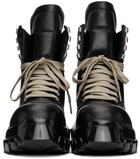 Rick Owens Black Tractor Dunk Boots