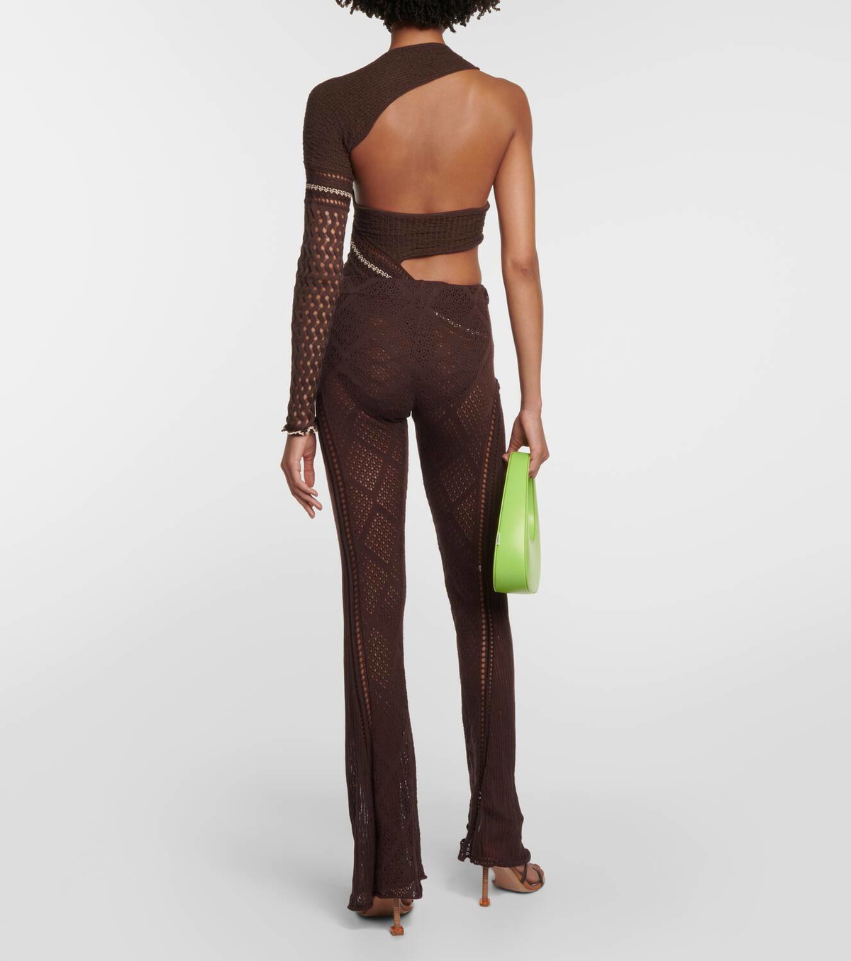 Roberta Einer Disco flared cotton knit pants