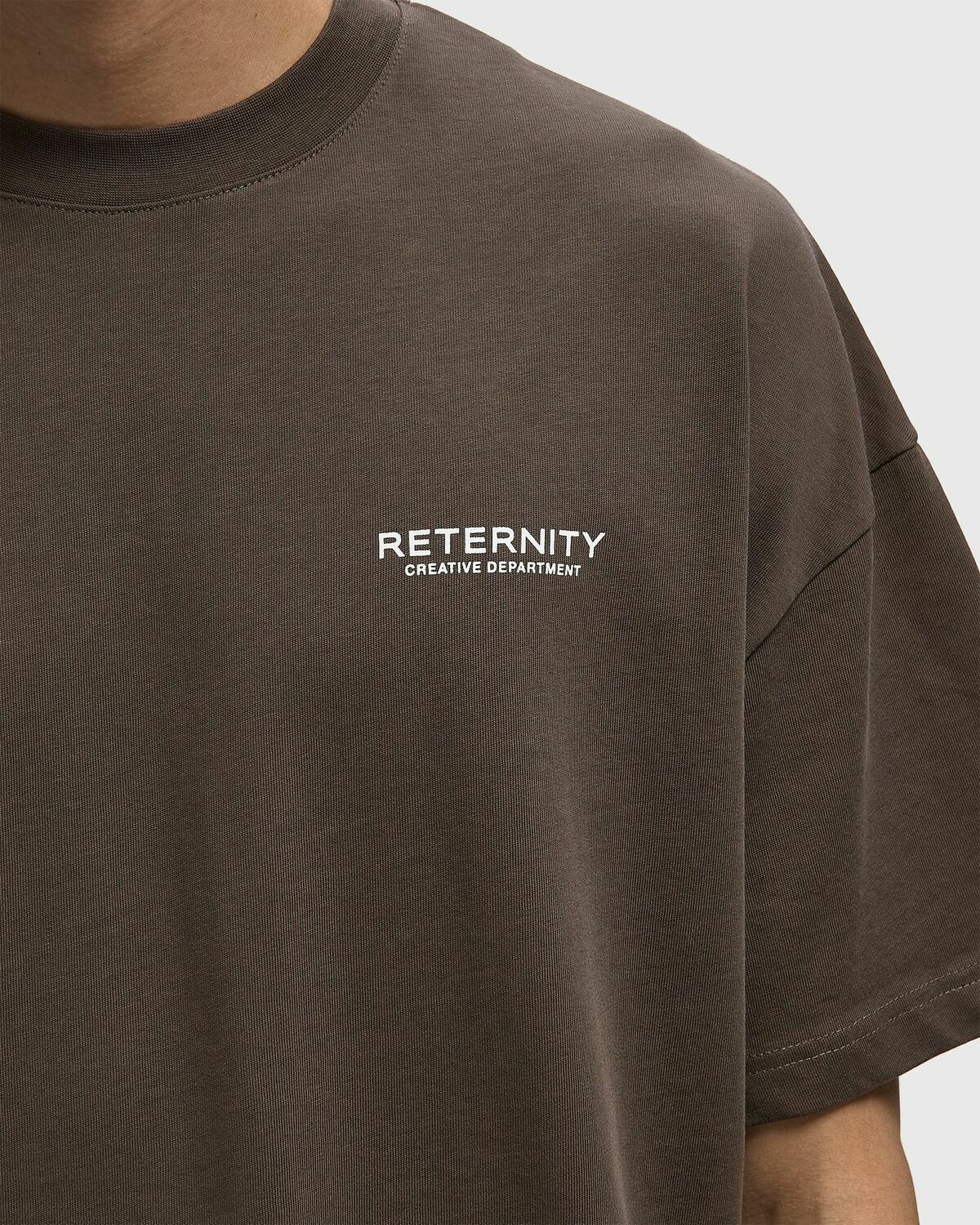 Reternity CREATIVE DEPT T-SHIRT Brown Mens Shortsleefe