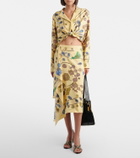Versace Printed silk twill shirt