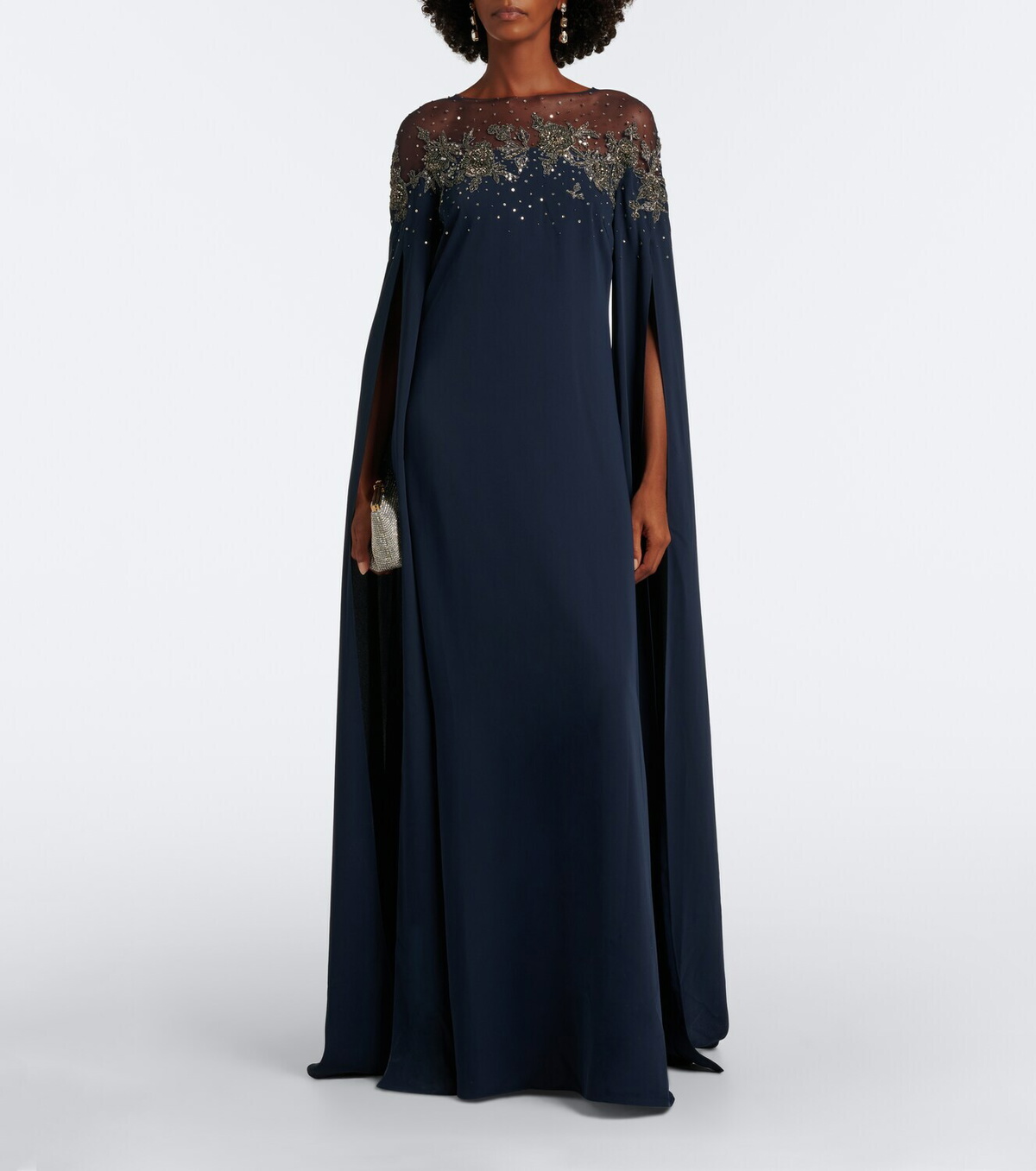 Carolina Herrera Embellished crêpe gown
