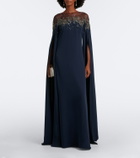 Carolina Herrera Embellished crêpe gown