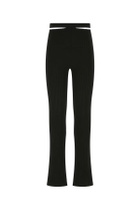 ANDREĀDAMO Black Stretch Viscose Blend Pant