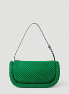 JW Anderson - Embellished Bumper Shoulder Bag in Green