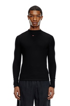 Diesel Mock-neck top with micro logo - T-Shirts - Unisex - Black