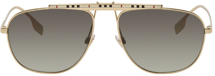 Photo: Burberry Gold Aviator Sunglasses