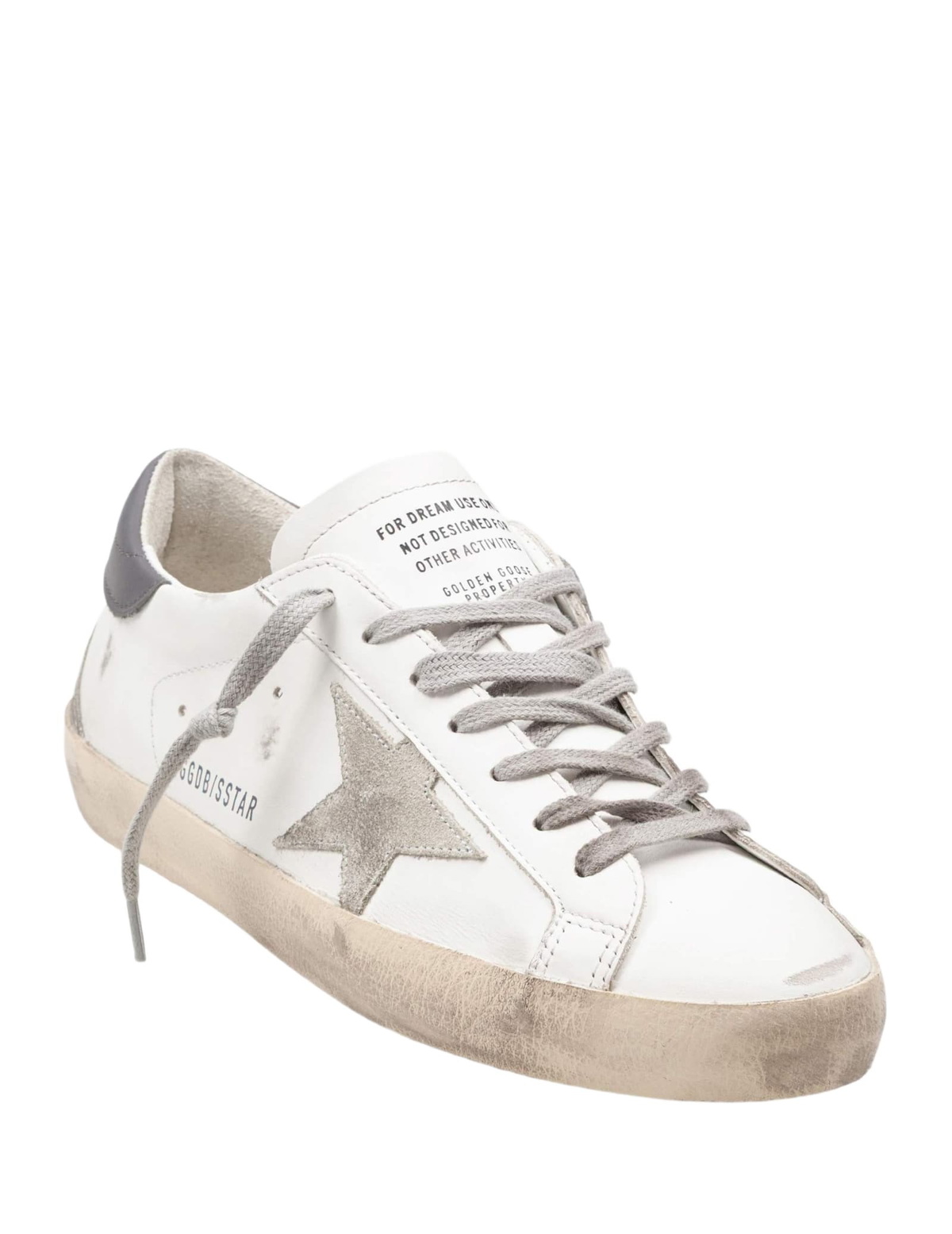 Golden Goose Sneakers Super Star In Pelle Colore Bianco/gray