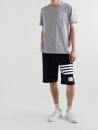 Thom Browne - Appliquéd Organic Cotton-Jersey T-Shirt - Gray