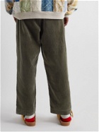 KAPITAL - Wide-Leg Cotton-Corduroy Trousers - Gray