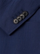 Club Monaco - Slim-Fit Unstructured Cotton-Blend Seersucker Blazer - Blue