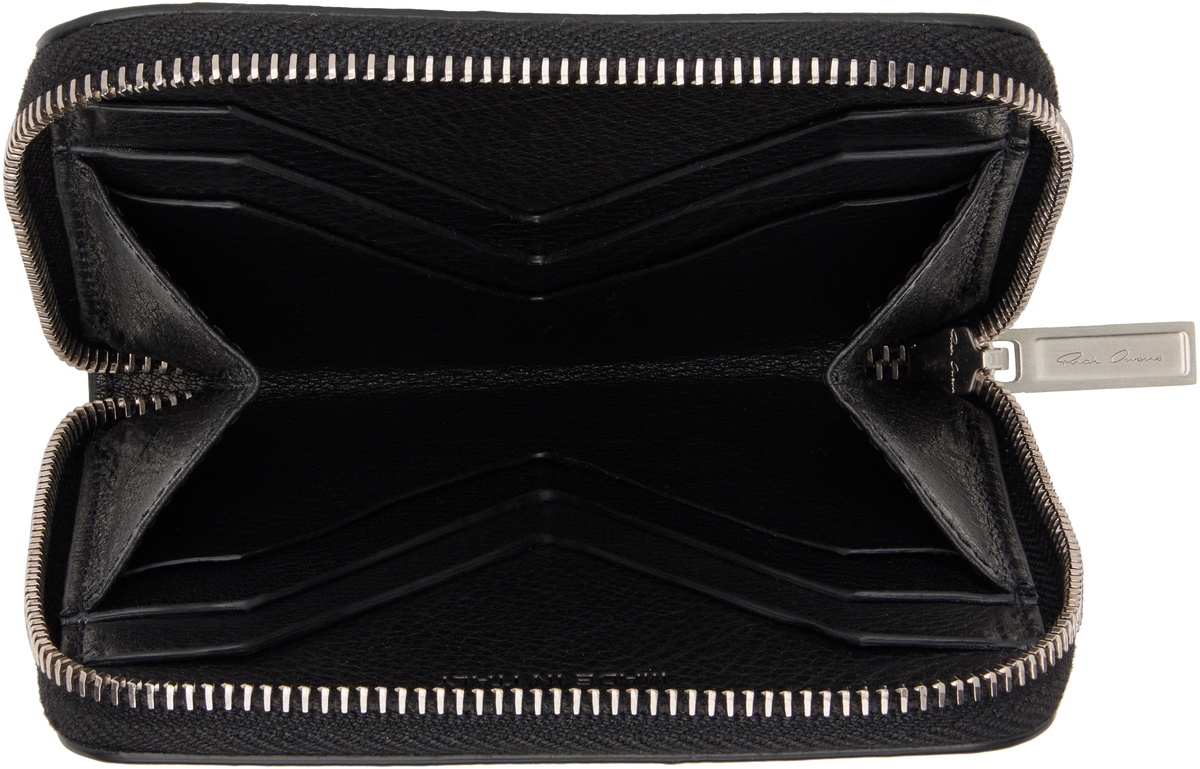 Rick Owens Black Concordians Zipped Wallet Rick Owens