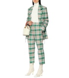 Tibi Plaid cotton-blend pants