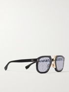 FENDI - Square-Frame Acetate and Silver-Tone Sunglasses - Black
