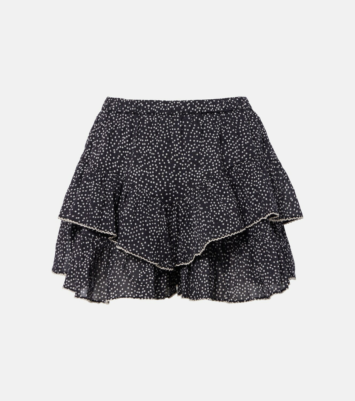 Marant Etoile Jocadia polka-dot ruffled cotton shorts
