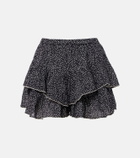 Marant Etoile Jocadia polka-dot ruffled cotton shorts
