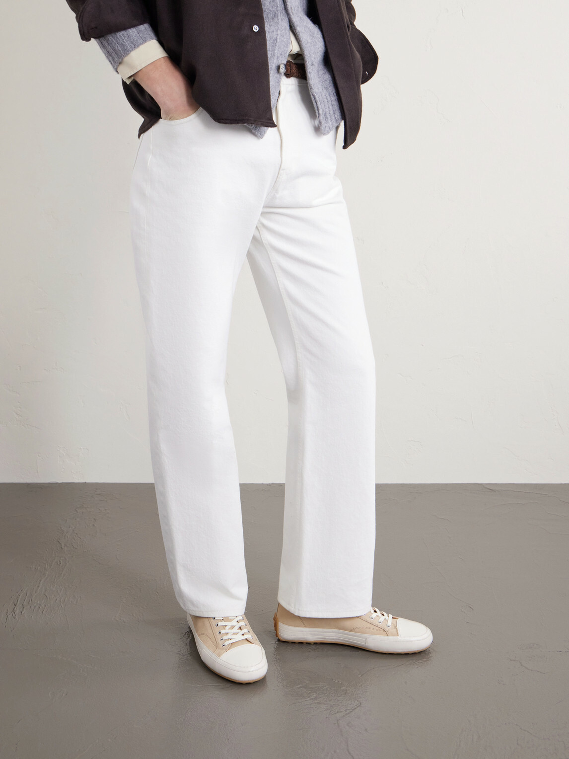 Tod's - Cassetta Leather-Trimmed Nubuck Sneakers - Neutrals