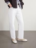 Tod's - Cassetta Leather-Trimmed Nubuck Sneakers - Neutrals