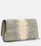 Manolo Blahnik Maygot snake-effect leather clutch
