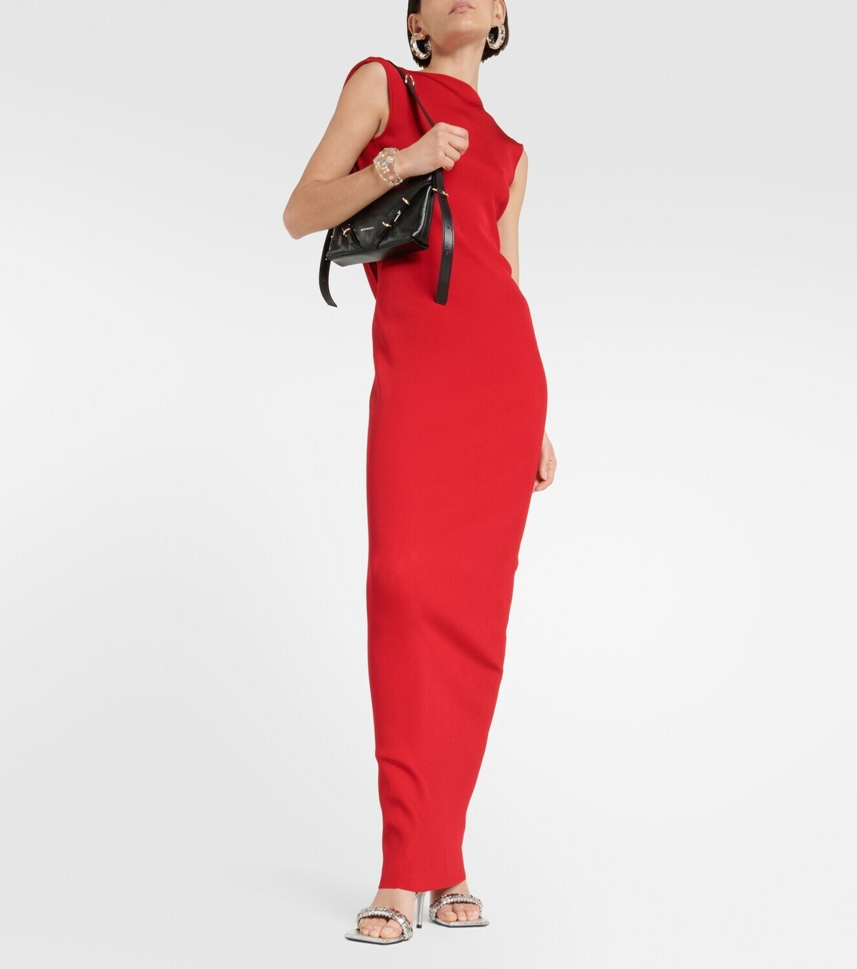 Givenchy Open-back ribbed-knit gown Givenchy