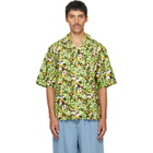 Marni Green Pop Flowers Print Shirt