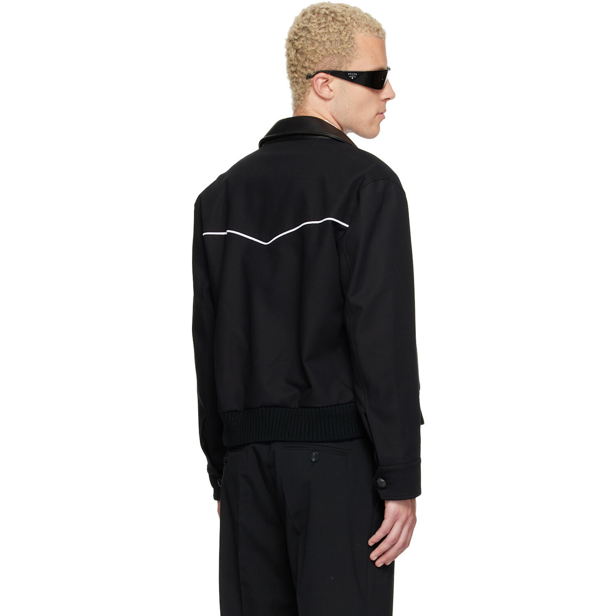 Ernest W. Baker Black Western Harrington Jacket