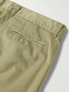 Massimo Alba - Winch2 Slim-Fit Straight-Leg Stonewashed Cotton-Blend Twill Trousers - Green