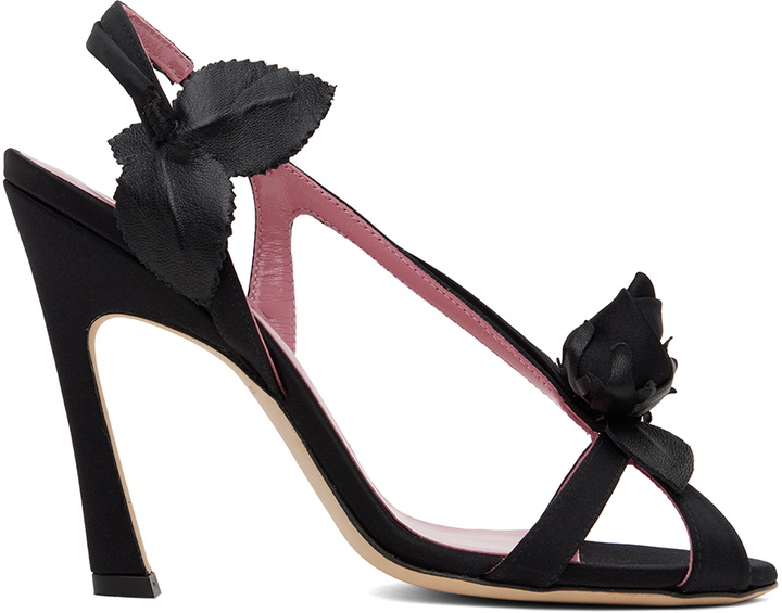 Photo: Blumarine Black Sofia 120 Heeled Sandals