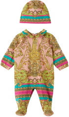 Versace Baby Multicolor Barocco Goddess Swim Set