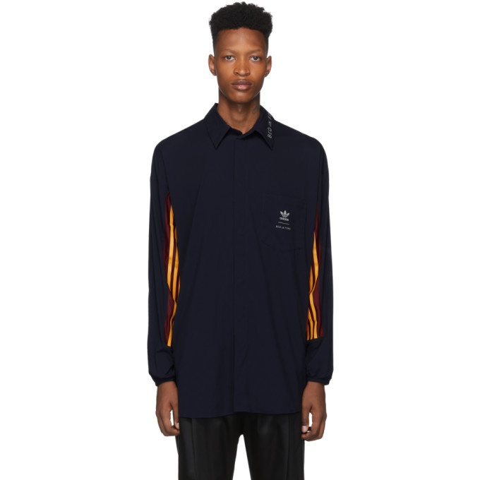 Photo: BED J.W. FORD Navy adidas Originals Edition Game Long Sleeve Shirt Polo