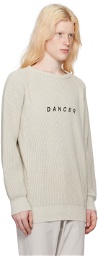 DANCER Off-White Printed Sweater