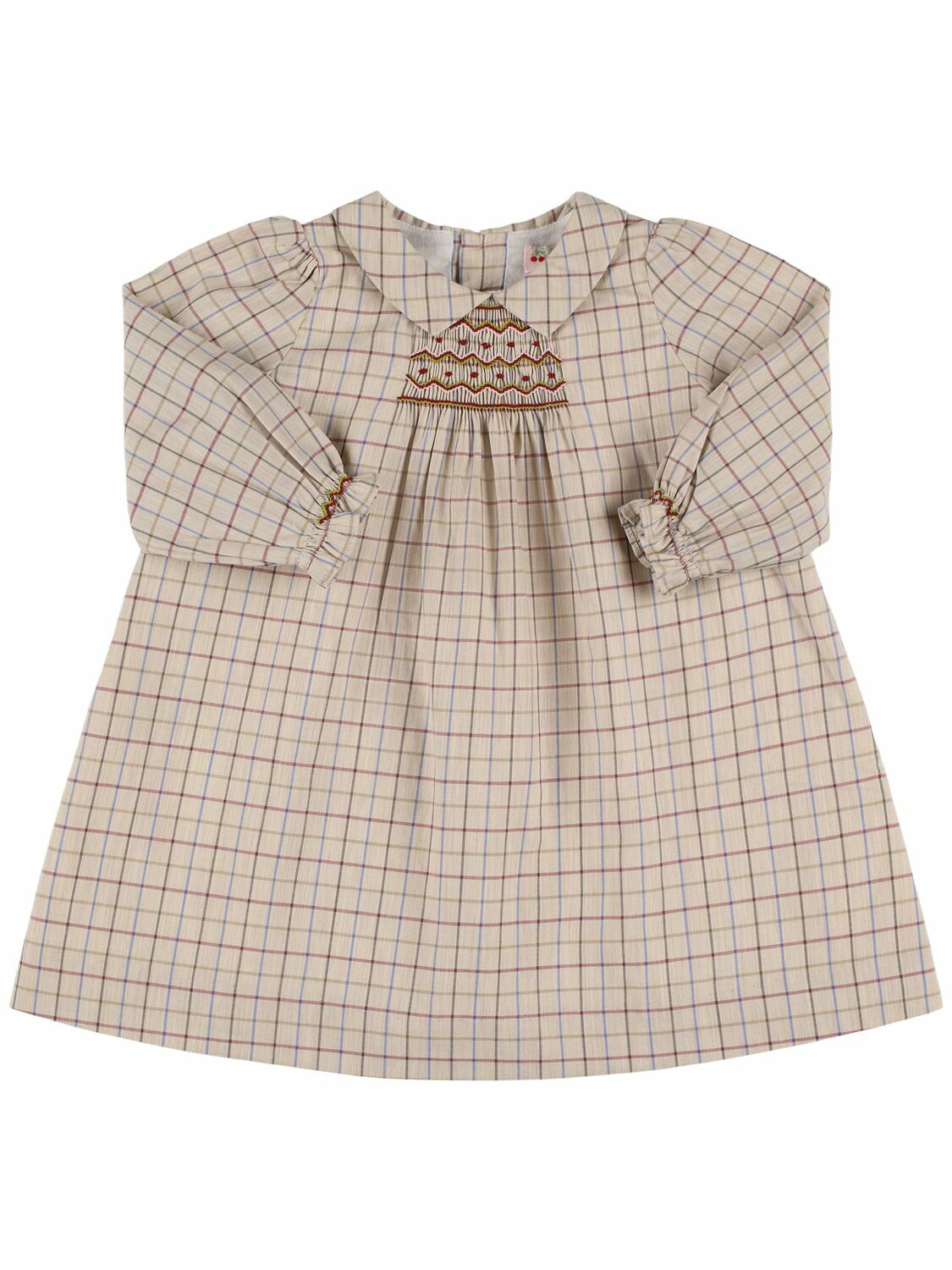 BONPOINT Check Printed Cotton Dress