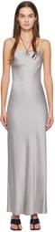 ST. AGNI Gray Low Back Maxi Dress