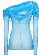 CHRISTOPHER ESBER - Veiled Silk One Shoulder L/s Top