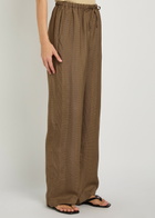 Rohe Houndstooth Straight-leg Trousers Brown