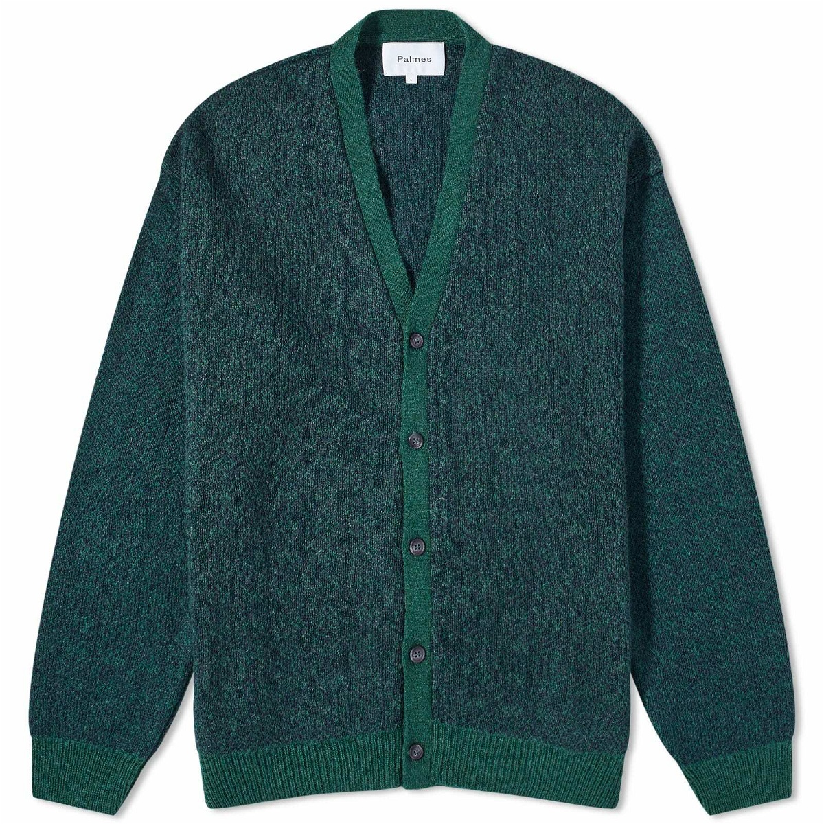 Photo: Palmes Men's Inter Knit Cardigan in Dark Green