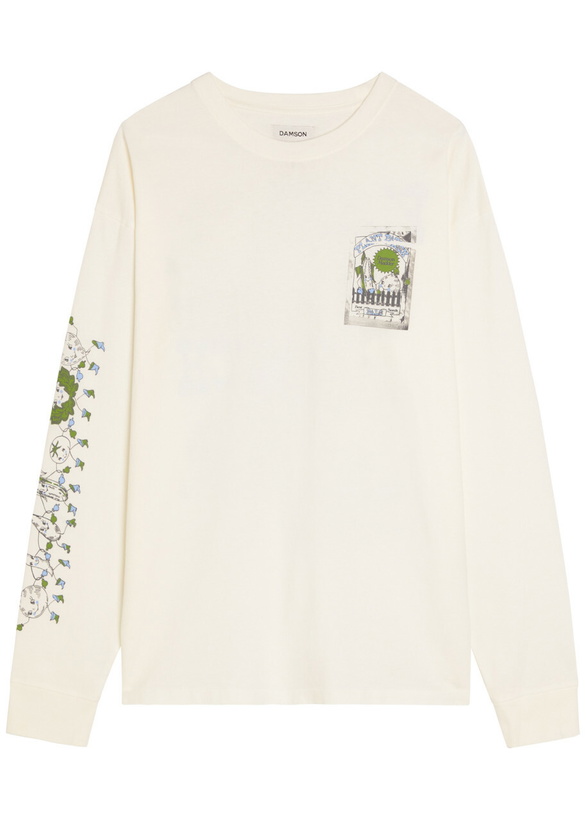 Photo: Damson Madder Plant Patch Pals Printed Cotton top Ecru