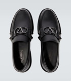 Valentino Garavani VLogo Stud Sign leather loafers