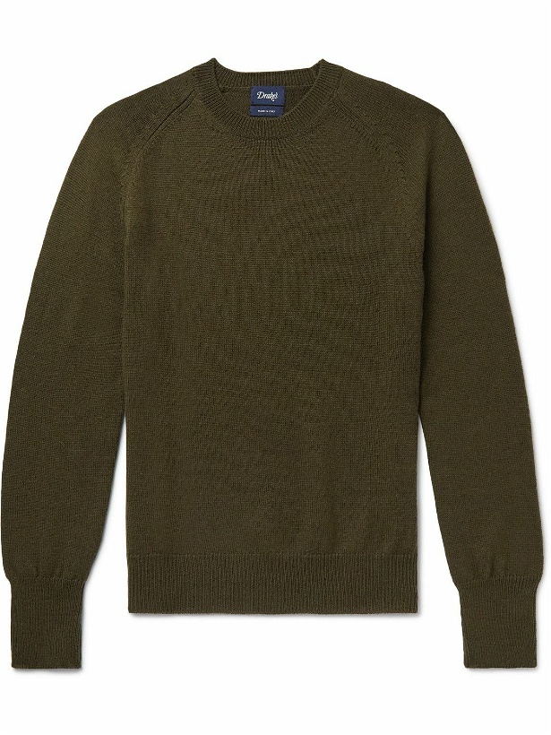 Photo: Drake's - Merino Wool Sweater - Green