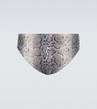 Tom Ford Snake-print swim briefs