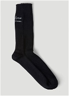 Logo Patch Military Socks in Black