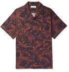 Desmond & Dempsey - Hercules Printed Cotton Pyjama Shirt - Men - Orange