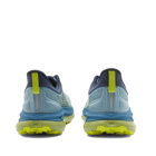 Hoka One One Men's Mafate Speed 4 Sneakers in Stone Blue/Dark Citron