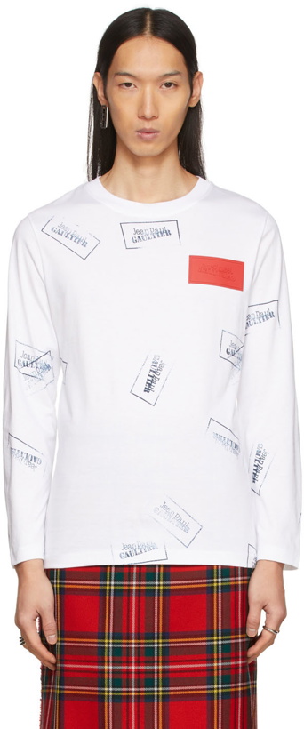 Photo: Jean Paul Gaultier White Ink Stamp T-Shirt