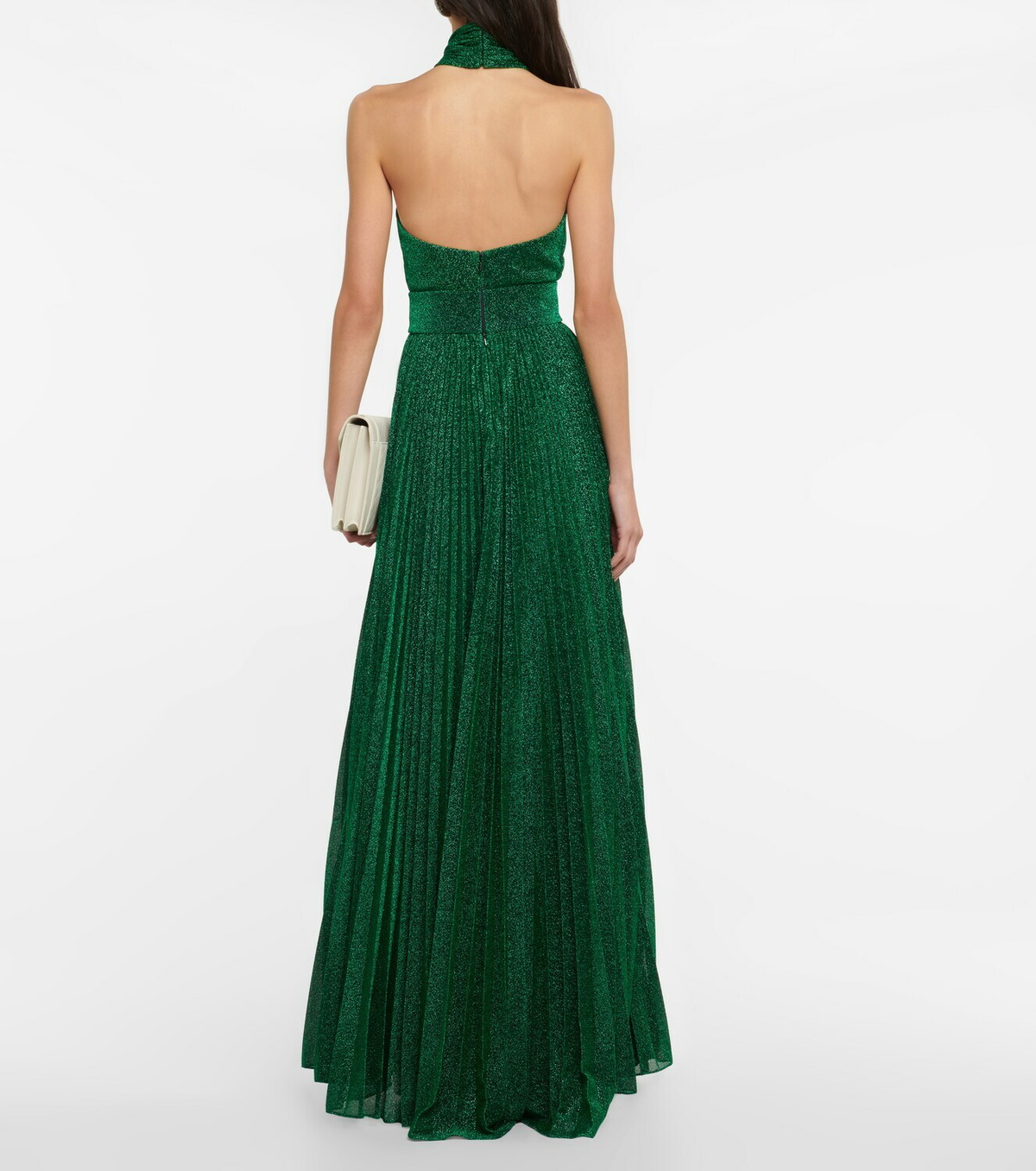 green emerald velvet dress Cady Long Dress