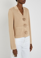 BY Malene Birger Rosa Fine-knit Cardigan Beige