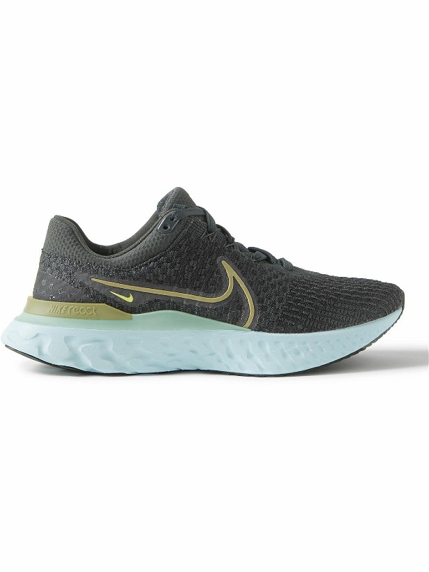Photo: Nike Running - React Infinity Run 3 Flyknit Sneakers - Green