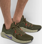 Nike Training - Free TR V8 Rubber-Trimmed Mesh Sneakers - Army green