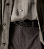 Giorgio Armani Braided leather belt