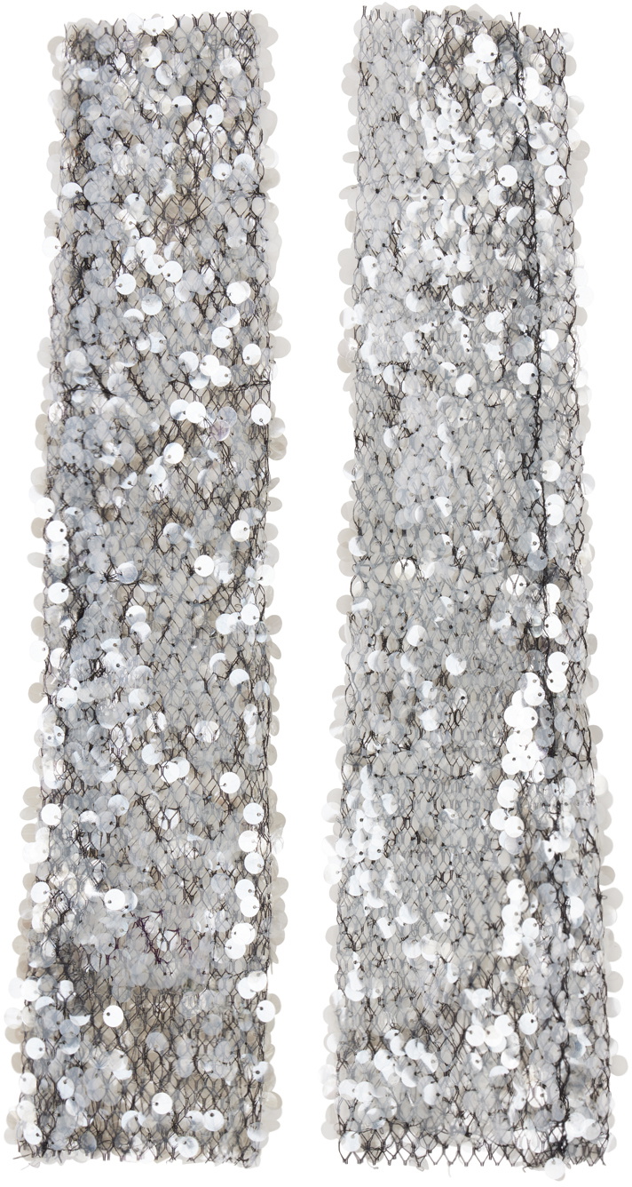 Anna Sui Black Sea Nymph Sequins Arm Warmers